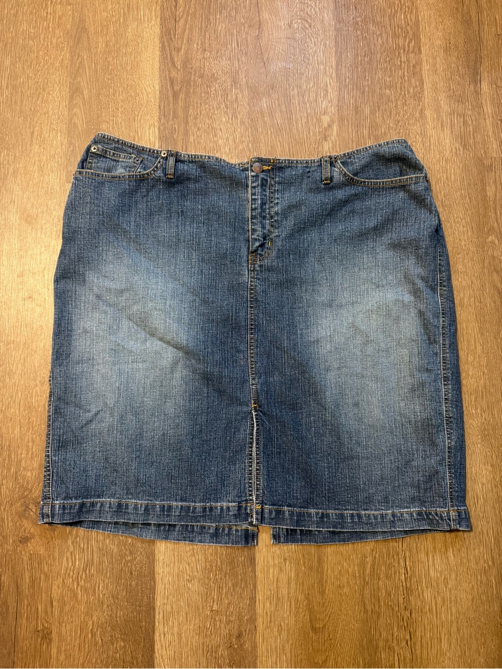 Venezia Womens SZ 20 Knee Length Denim Blue Jean Skirt